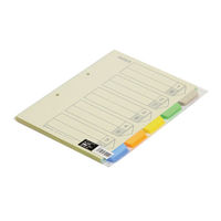 キングジム カラーインデックス B5タテ 5山 2穴 905　10組（わけあり品）