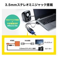 サンワサプライ HDMI-VGA変換アダプタ(オーディオ出力付き) AD-HD23VGA 1個（直送品）
