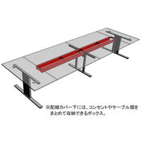 【組立設置込】サンテック クリエイティブワークテーブル2 ナチュラル 幅4200×奥行1330×高さ700mm 1台（7梱包）