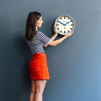 Newgate ラゲッジ ウォールクロック ブルー LUGG667GALBL 壁掛け時計 9824613 1台