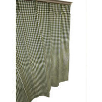 コルネ 既製カーテン ギンガム 幅1000×長さ1780mm グリーン G1020 1枚（直送品）