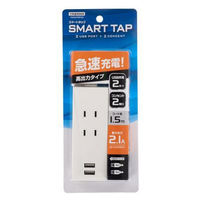 ヤザワコーポレーション 2AC2USB2.1A1.5mホワイト Y024015WH2U 1個