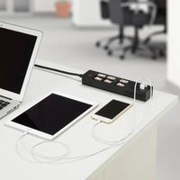 延長コード USB付 電源タップ AC×3個口 USB-A×2ポート スイッチ付 雷ガード付 2m ブラック Y02KS532BK2U YAZAWA 1個