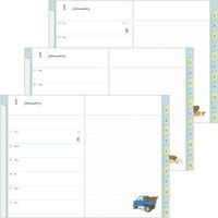 ポケットダイアリー<B6> のりもの柄 27692006 デザインフィル（直送品）