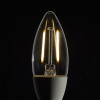 オーム電機 LED電球 フィラメント シャンデリア形 E17 25W相当 クリ LDC2L-E17 C6 1個