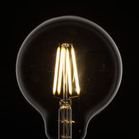 オーム電機 LED電球 フィラメント ボール電球形 E26 60W相当 クリア LDG5L C6 1個