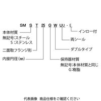 日本ベアリング スライドブッシュ SMTーWーE形(ダブル・二面取りフランジ形・インロー付) SMST30WUUーE 1個（直送品）