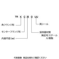 日本ベアリング スライドブッシュ TRKC形(トリプル・センター角フランジ形) TRKC60GUU 1個（直送品）