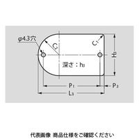 スガツネ工業 埋込取手 5103型 5103ー80 1セット(3個)（直送品）
