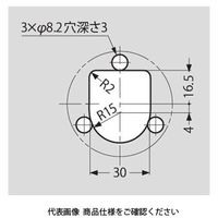スガツネ工業 ステンレス鋼製ハンドル 980640 1セット(2個)（直送品）