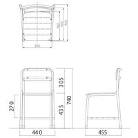 オカムラ シェアードスペース スクールチェア 天然木 ダーク 幅440×奥行455×高さ740×座高435mm 8SCRWA WG35 1脚（直送品）