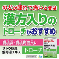 サトウ駆風解毒湯エキストローチ 18錠 佐藤製薬　トローチ剤 のどのはれ・痛み 扁桃炎 扁桃周囲炎【第2類医薬品】
