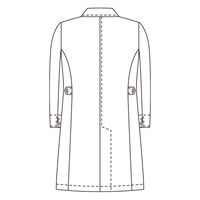 KAZEN レディスジップアップハーフコート診察衣 128-90-M 1枚 2-9355-02　白衣　ドクターコート