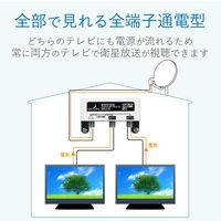 DXアンテナ 屋外用 分配器 【2K 4K 8K 対応】 2分配 全端子通電 F型端子 ブリスター 2DLCS(B) 1個（直送品）