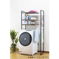 ファミリー・ライフ 伸縮ランドリーラック ホワイト 幅650～900×奥行400×高さ1800mm 1台（直送品）