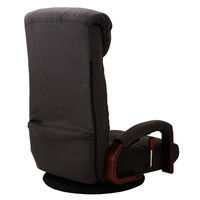 【軒先渡し】松風まつかぜ座椅子無段階リクライニング 360度回転 ポケットコイル グレー 83-870 1脚（直送品）