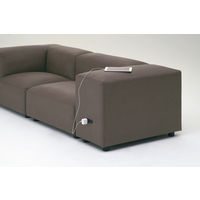 【アウトレット】【軒先渡し】ジャーナルスタンダードファニチャー ブロックソファ コンセント付アーム ライトブラウン 1台（直送品）