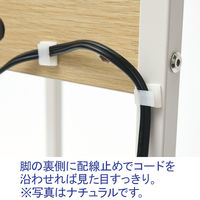 YAMAZEN コンセント付電話受付台 ウォルナット 幅350×奥行350×高さ725mm MRTE-35（DB/SBK） 1台 電話台 無人受付