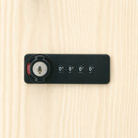 スマイル 木扉スチールロッカー 3連2段6人用 ダイヤル錠 オーク 幅900×奥行515×高さ1790mm 1台（3梱包）組立式