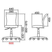 サンワサプライ エコノミーメッシュチェア オフィスチェア グレー×ブラック SNC-ASNET4GY 1セット（4脚） 事務椅子 脚幅600mm