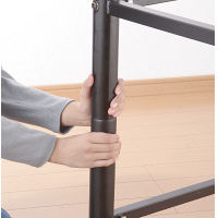 ファミリー・ライフ 高さ調節可能ロフトベッド ホワイトキシミ低減マット使用幅2190×奥行き1000×高さ1870mm 1台（直送品）