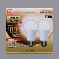 アイリスオーヤマ LED電球 E26 2P 全方向タイプ 電球色 100形相当(1520lm) LDA15L-G/W-10T52P 1個