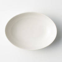 【まとめ買いセット】 無印良品 磁器ベージュ楕円皿 小 約14.5×10.5×高さ3.5cm 1箱（5枚入） 良品計画