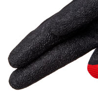 【天然ゴム背抜き手袋】 勝星産業 「現場のチカラ」 レッド S 1袋（5双入）  オリジナル