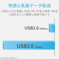 エレコム USBメモリー/USB3.1(Gen1)対応/スライド式/64GB/ブラック MF-KNU364GBK 1個（直送品）