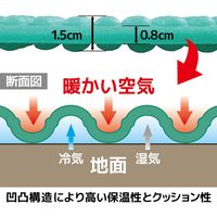角利産業 折りたたみクッションマット ダブル ブルー 86193 1個