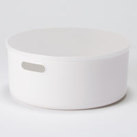 無印良品 やわらかポリエチレンケース 丸型 中 約直径36×高さ16cm 1箱（6個入） 良品計画
