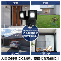朝日電器 乾電池式センサーライト2灯 ESL-N112DC 1個