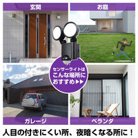 朝日電器 LEDセンサーライト2灯 ESL-SS802AC 1個