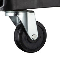 【台車】 アスクル 「現場のチカラ」 小型樹脂折りたたみ台車スタンダード ブラック 1セット（4台：1台×4）  オリジナル