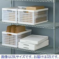 【メッシュコンテナ】アイリスオーヤマ 折りたたみコンテナ 幅47×奥行35×高さ24cm 32L コンテナボックス ナチュラル OC-32L １個