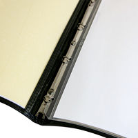 メニューファイル 4穴リング  黒 シンビ 耐熱 スリムB-ABW