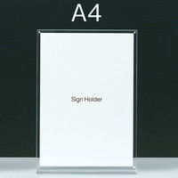 スマイル アクリルT型マグネットサインホルダー A4 746697 1セット(5個:1個×5)