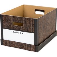 フェローズ 703Sボックスバンカーズボックス ウッドグレイン FE-1006601 1カートン(15枚:3枚/パック×5)