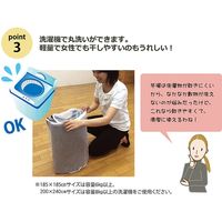 イケヒコ なめらかタッチ アニマル柄 『ウーリー』ベージュ ラグ 約2000×2400mm（洗濯機丸洗い可能）1枚（直送品）