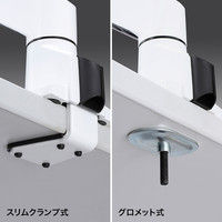 サンワサプライ 高耐荷重水平垂直多関節液晶モニタアーム ホワイト CR-LA1304W 1台（直送品）