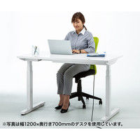 サンワサプライ 電動上下昇降デスク ホワイト 幅1000×奥行700×高さ630～1280mm ERD-M10070W 1台（直送品）