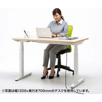 サンワサプライ 電動上下昇降デスク 薄い木目 幅1400×奥行800×高さ630～1280mm ERD-M14080LM 1台（直送品）