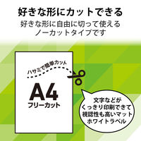 エレコム レーザー専用紙 ノーカット マット ホワイト A4 ELK-TFM10 1個（10枚入）（直送品）