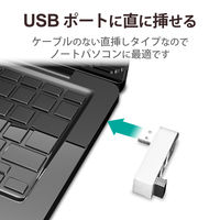USBハブ 直挿し USB-A×3ポート USB2.0 スイングコネクタ 白 U2H-TZ325BWH エレコム 1個
