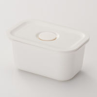 無印良品 ポリプロピレン保存容器になるバルブ付弁当箱・白 レクタングラー/約125ml 02180980 1箱（8個入）