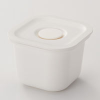 無印良品 ポリプロピレン保存容器になるバルブ付弁当箱・白 スクエア/約70ml 02180997 1箱（8個入）
