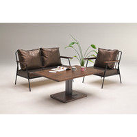 【車上渡し】 関家具 昇降テーブル フォード ウォールナット ダークブラウン 幅1200×奥行800×高さ725mm NDW-1220 1台（直送品）