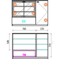 【車上渡し】 関家具 リビングボード テッセル サイド ホワイト 幅1202×奥行412×高さ851mm TESESI120 1台（直送品）