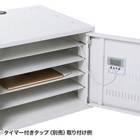 サンワサプライ ノートパソコン収納キャビネット 幅500×奥行500×高さ410mm CAI-CAB106W 1台（直送品）