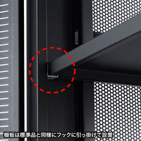 サンワサプライ マルチ収納ラック用棚板 幅394×奥行318×高さ25mm ブラック CP-SVCMULTNT2 1台（直送品）